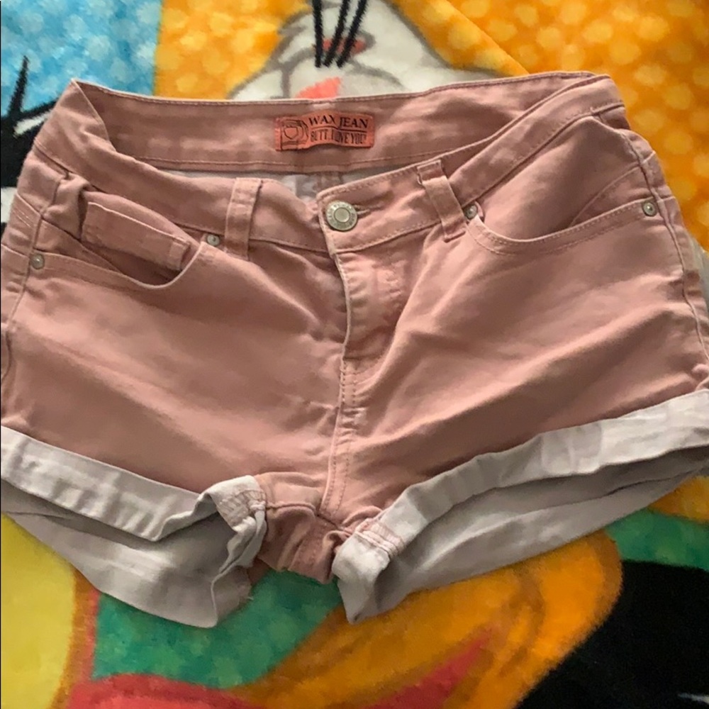 Pink tan shorts